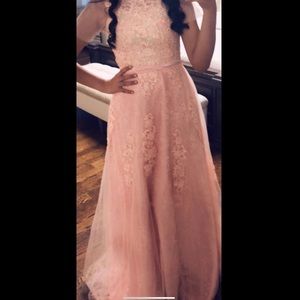 Baby pink lace dress